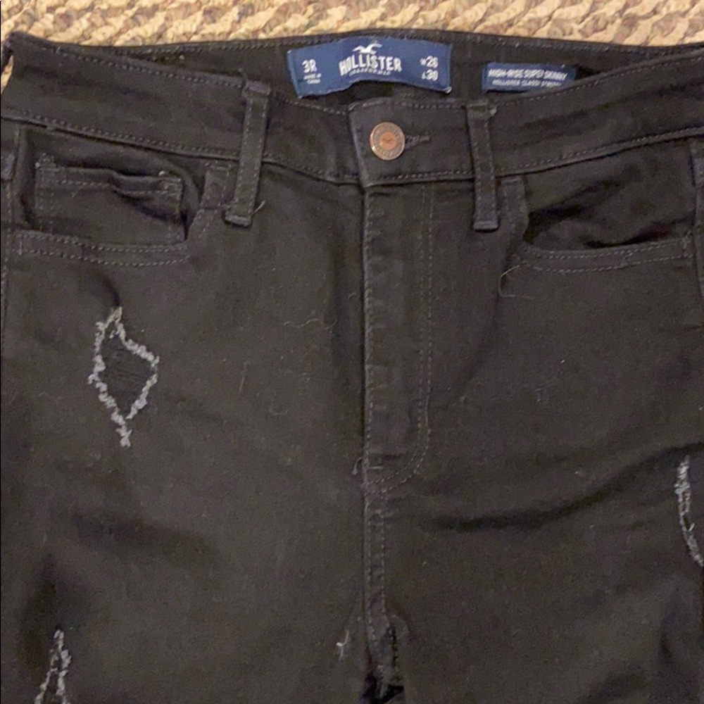 Hollister Ripped Black Skinny Jeans